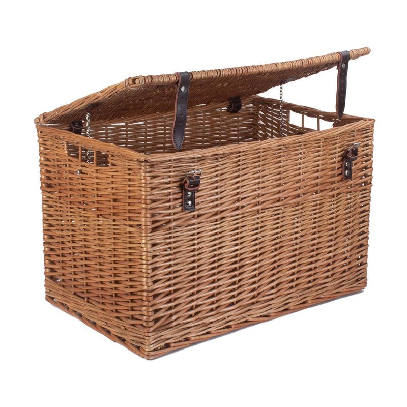 24" Light Steamed Chest Hamper Open