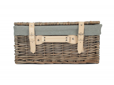 16" Antique Wash Hamper with Grey Sage Lining