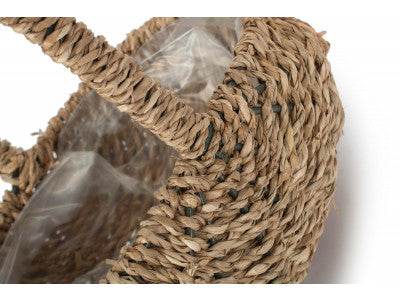 Oval Seagrass Flower Basket