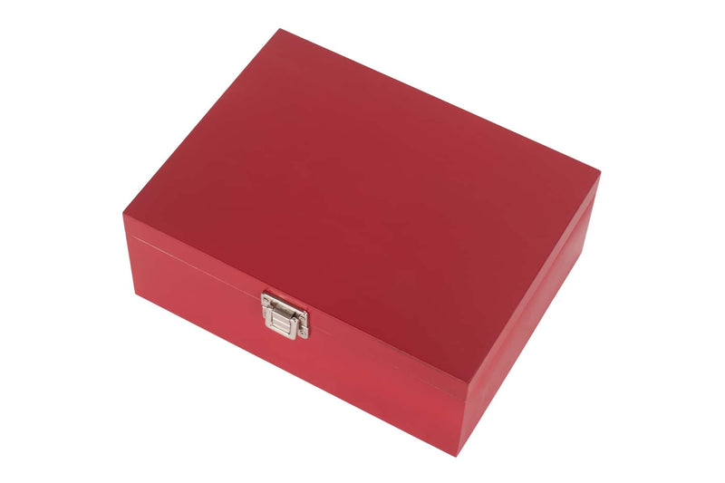 Red Wooden Box 12" Closed