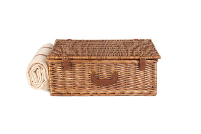 Deluxe Fitted Wicker Hamper Front