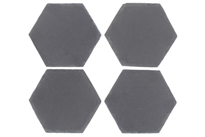 Hexagonal Slate Coaster Set 4