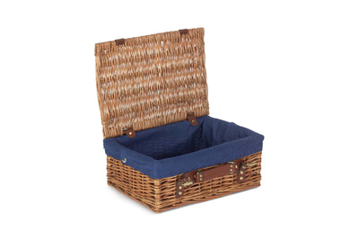 Light Steamed Hamper Small Blue Open