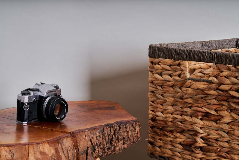 Square Water Hyacinth Storage Basket