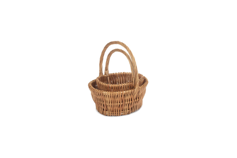 Double Steamed Vertical Weave Shopper Set of 2