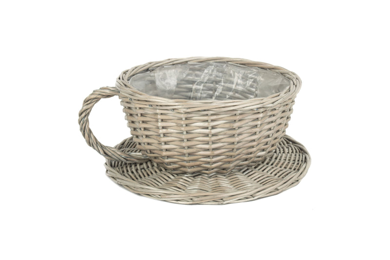 Antique Wash Tea Cup Basket