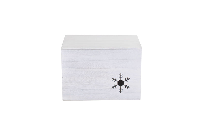 Wooden Snowflake Box