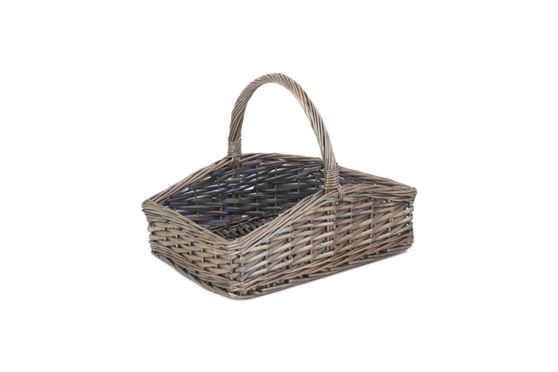 Slope-Sided Antique Wash Trug Small Side View