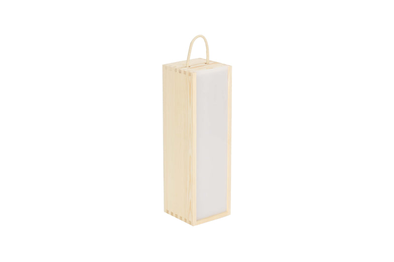 Single Bottle Wooden Box With Clear Acrylic Sliding Lid