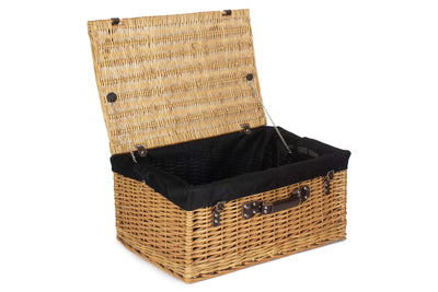 24" Buff Hamper Black Liner 