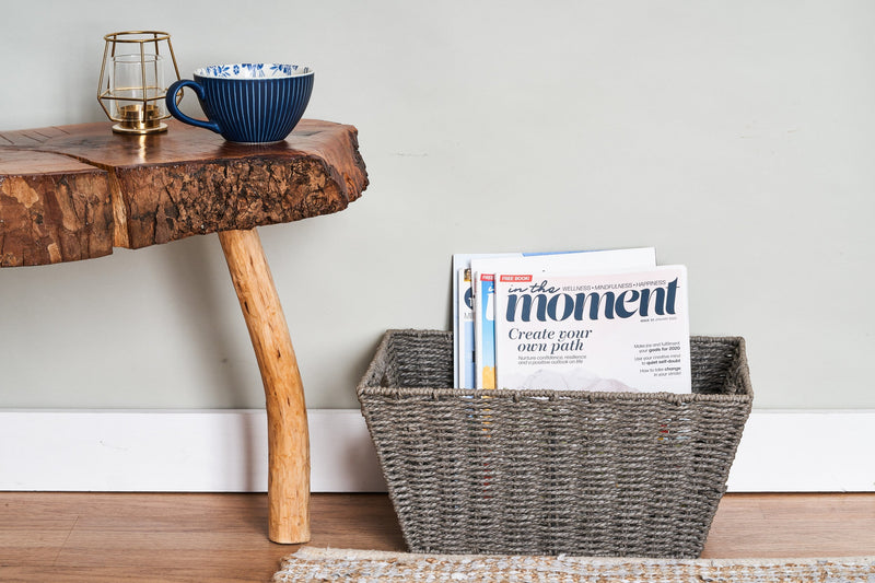 Deep Grey Paper Rope Tray