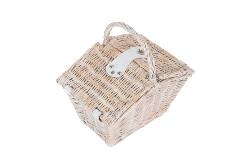 Small White Elegant Hamper Top View