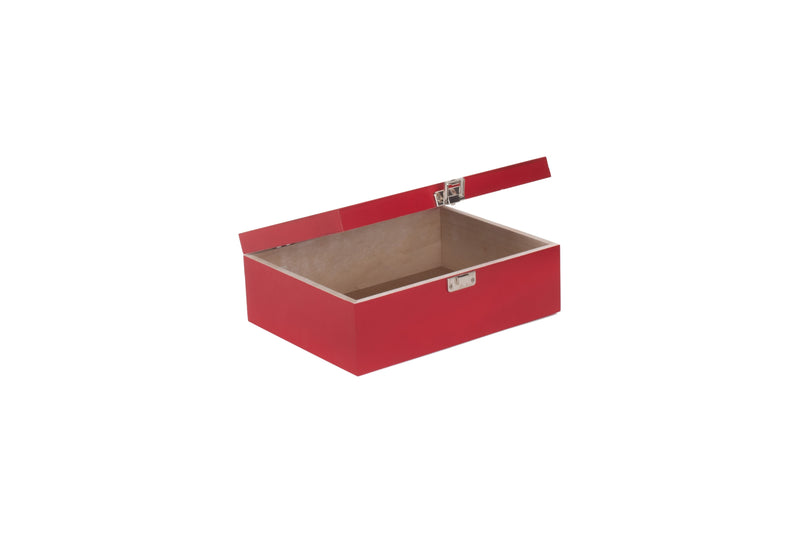 Red Wooden Box 12" Open