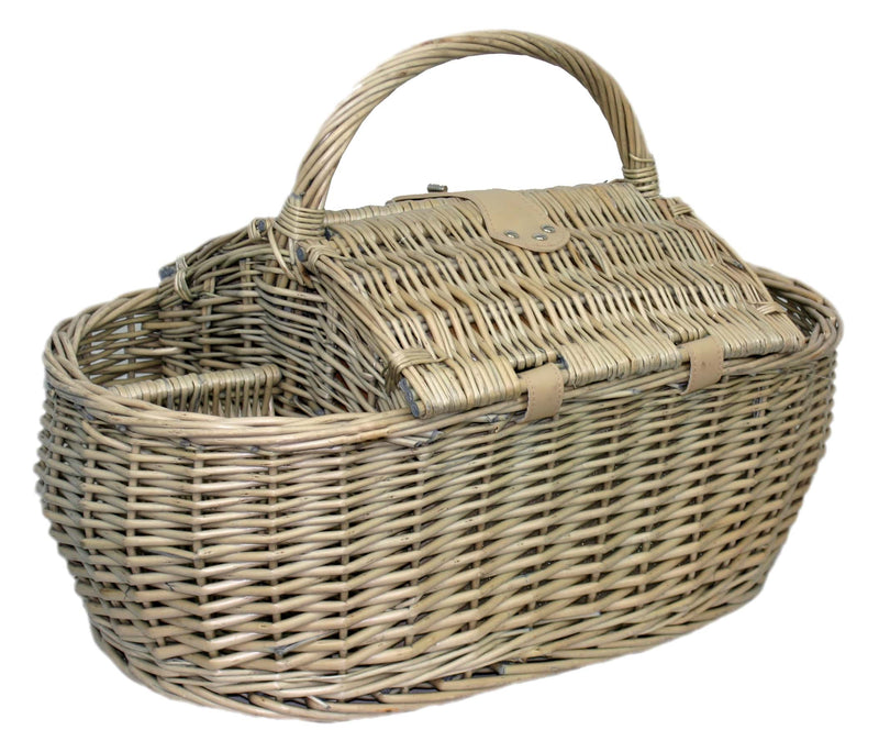 Fitted Wicker Boat Hamper Closed Large