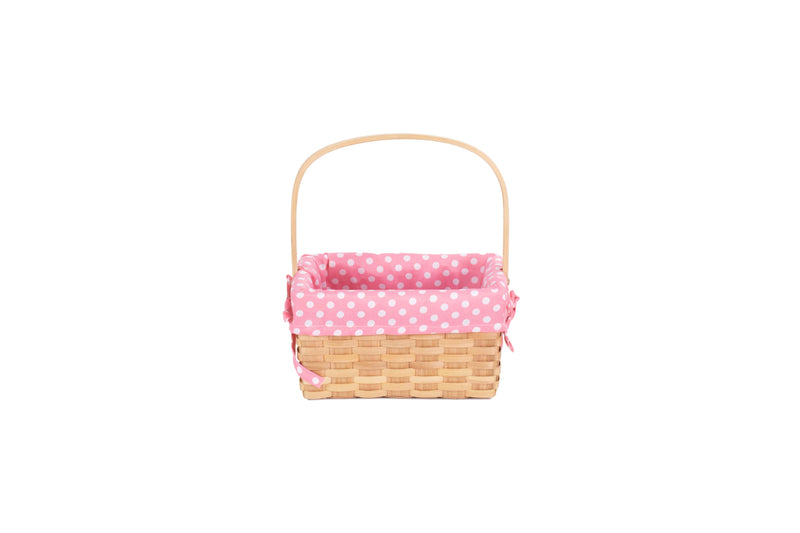 Chipwood Swing Handle Basket Pink Front