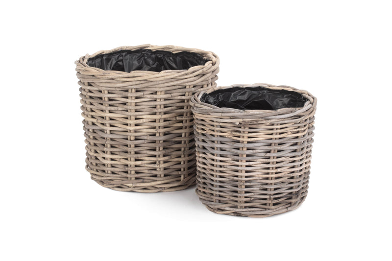 Round Rattan Planter