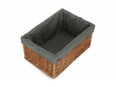 Double Steamed Storage Basket with Grey Sage Lining