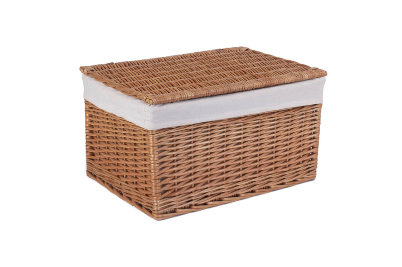 Light Steamed Lined Storage Hamper Large