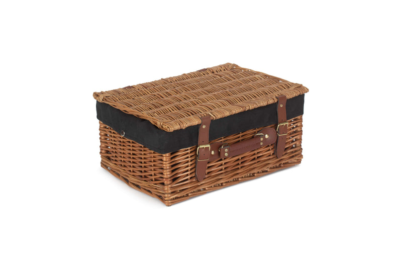 Light Steamed Hamper Medium Black Closed