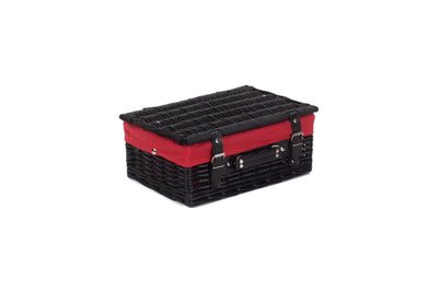 Black Hamper Basket with red lining