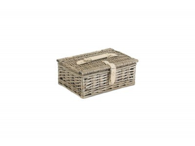 Grey Wicker Storage Basket