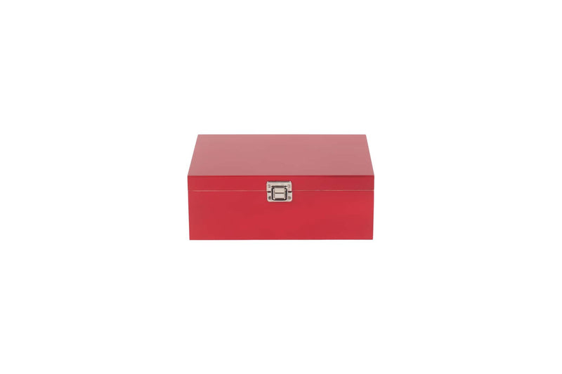 Red Wooden Box 12" Closed