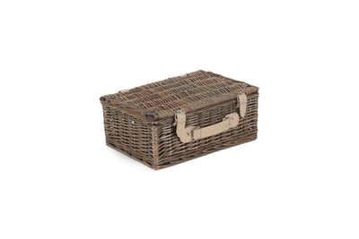 14" Fitted Wicker Picnic Hamper Closed