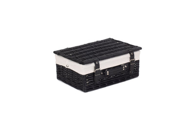 Black Hamper Basket with white lining