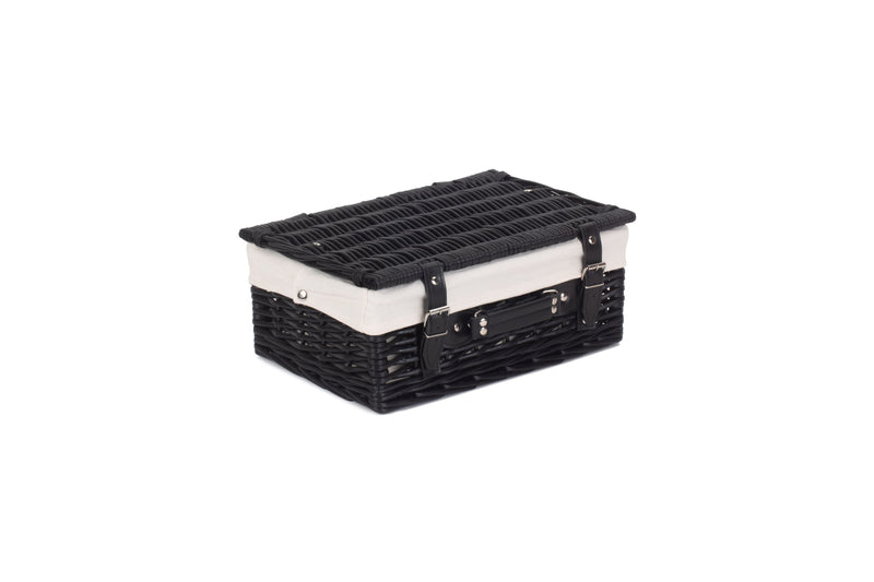 Black Hamper Basket with white lining