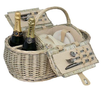 Fitted Wicker Boat Hamper Large Front View