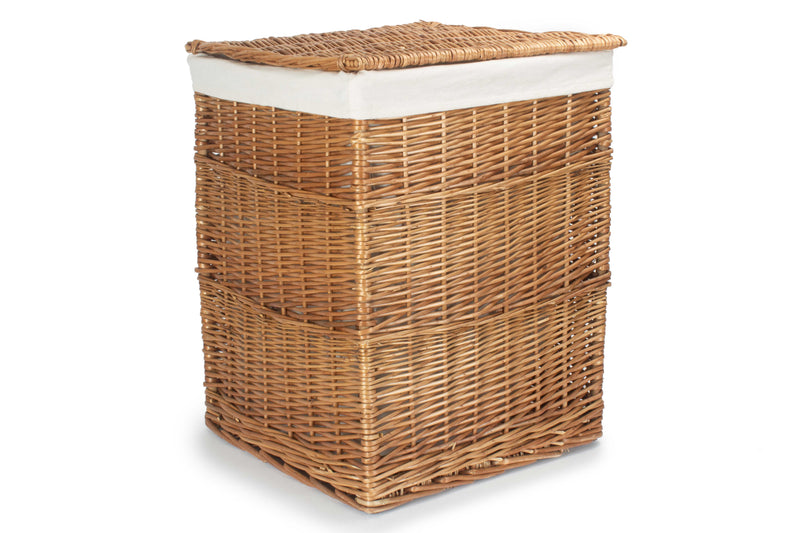 Light Steamed Square Laundry Basket