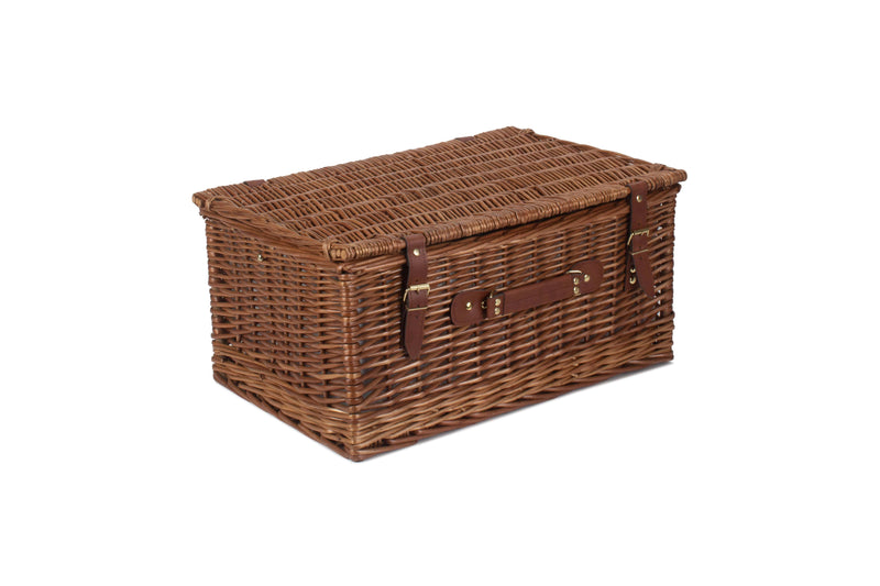 Classic Fitted Wicker Picnic Hamper Large Closed