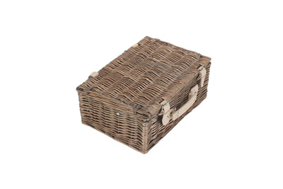 14" Fitted Wicker Picnic Hamper Closed Top