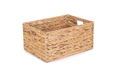 Water Hyacinth Rectangular Storage Basket Large