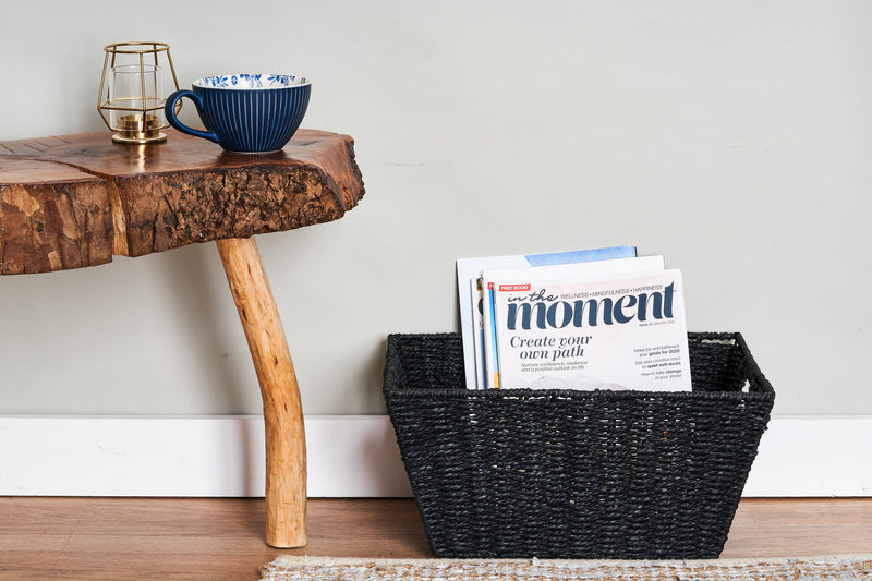 Deep Black Paper Rope Tray