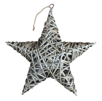 Antique wash Wicker star hangable decoration