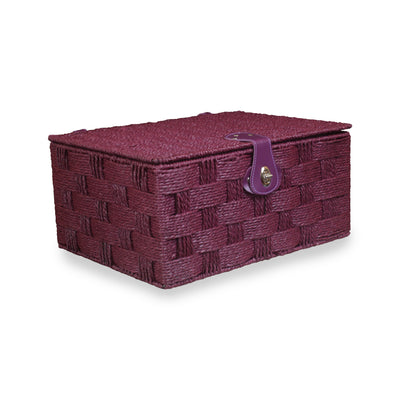 Paper Rope Hamper Burgundy