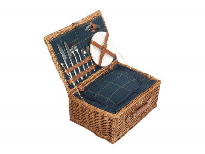 2 Person Blue Tweed Hamper